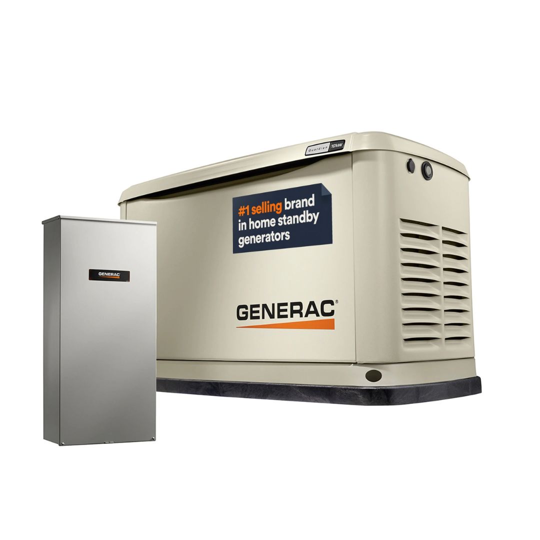 7172 | Generac de 10 kW - Generador de Respaldo Residencial con Transfer Switch Automático de 100 A, 16 Espacios y 24 Circuitos