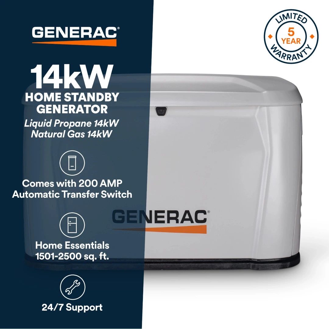 7323 | Generac Next Gen 14 kW - Generador de Respaldo Residencial con Transfer Switch Automático de 200 A - Imagen 4