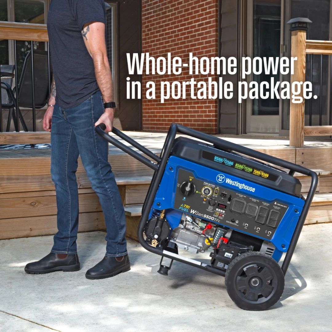 WGen9500TFc | Generador Portátil Tri-Fuel 9,500 W de Westinghouse - Imagen 5