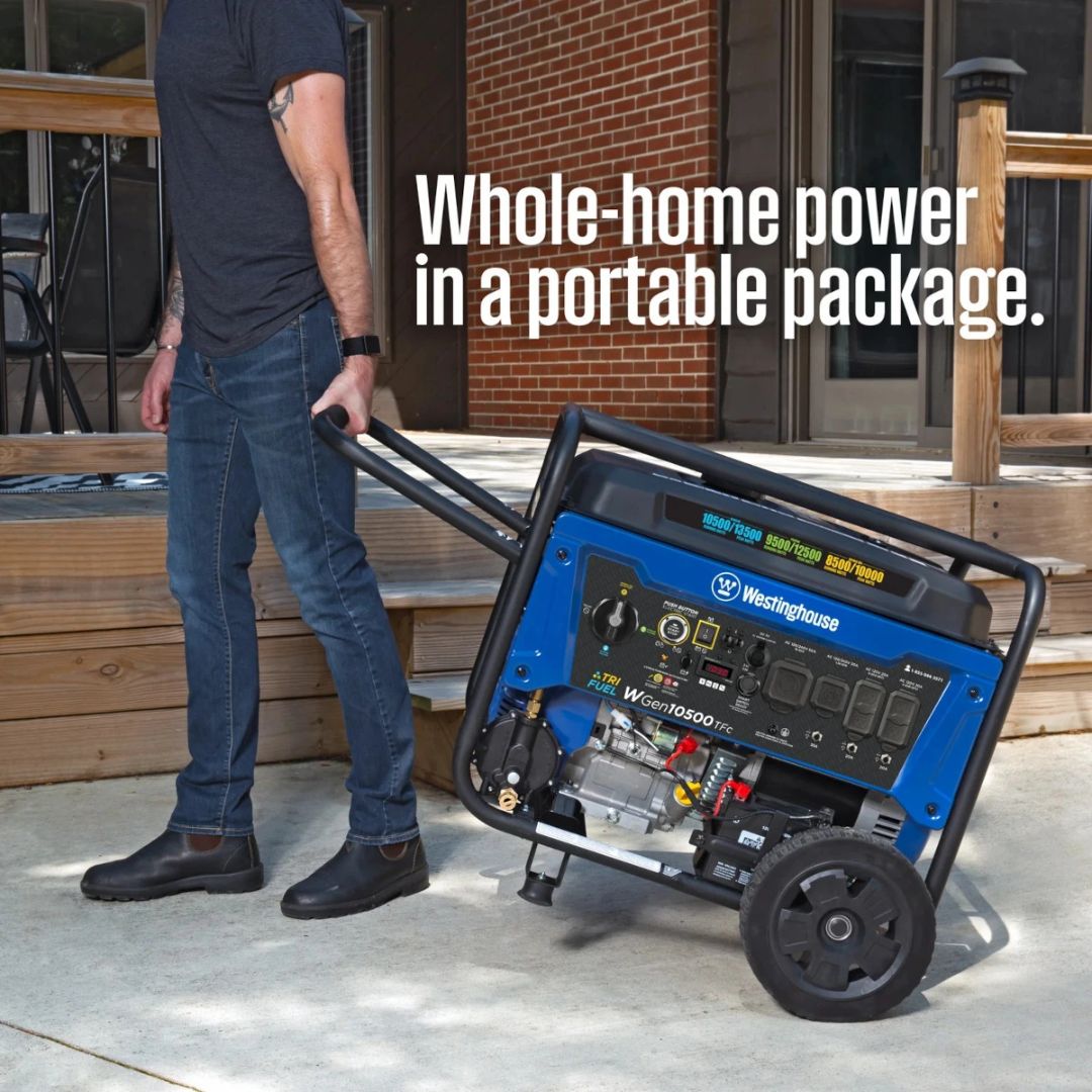 WGen10500TFc | Generador Portátil Tri-Fuel 10,500 W de Westinghouse - Imagen 6